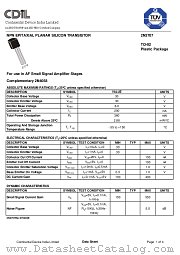 2N3707 datasheet pdf Continental Device India Limited
