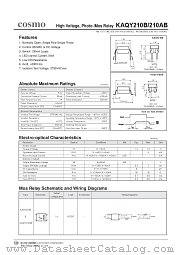 KAQY210B datasheet pdf Cosmo Electronics