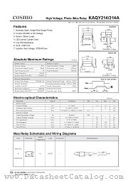 KAQY214A datasheet pdf Cosmo Electronics