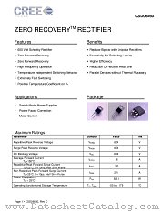 CSD06060A datasheet pdf CREE POWER
