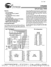 CY62256-70ZI datasheet pdf Cypress