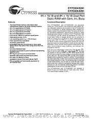 CY7C024-25AI datasheet pdf Cypress
