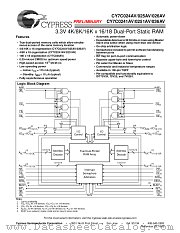 CY7C0241AV-20AI datasheet pdf Cypress