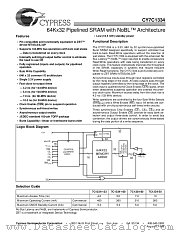 CY7C1334-100AC datasheet pdf Cypress