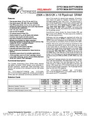 GVT71512D18B-6 datasheet pdf Cypress