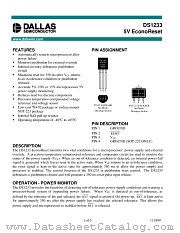 DS1233-10 datasheet pdf Dallas Semiconductor