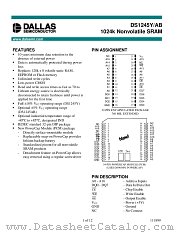 DS1245Y-70 datasheet pdf Dallas Semiconductor
