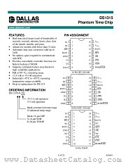 DS1315E-33 datasheet pdf Dallas Semiconductor