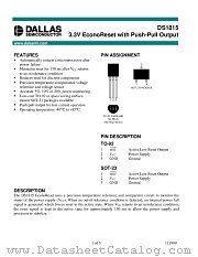 DS1815-5 datasheet pdf Dallas Semiconductor