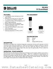DS1833-15 datasheet pdf Dallas Semiconductor
