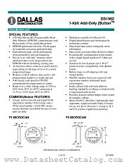 DS1982-F3 datasheet pdf Dallas Semiconductor