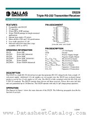 DS229E datasheet pdf Dallas Semiconductor