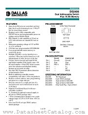 DS2406 datasheet pdf Dallas Semiconductor