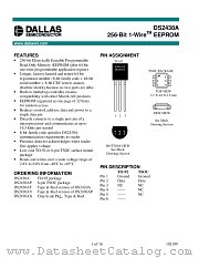 DS2430A datasheet pdf Dallas Semiconductor