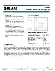 DS3800 datasheet pdf Dallas Semiconductor