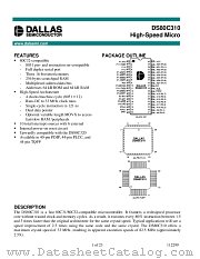 DS80C310-MCG datasheet pdf Dallas Semiconductor
