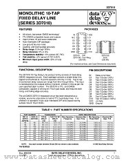 3D7010G-150 datasheet pdf Data Delay Devices Inc