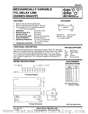 DDU37F-100 datasheet pdf Data Delay Devices Inc