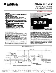 DM-3100U2-1 datasheet pdf Datel