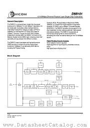 DM9101F datasheet pdf Davicom Semiconductor