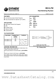 DK1308FMM datasheet pdf Dynex Semiconductor