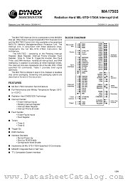 MAR17503FB datasheet pdf Dynex Semiconductor