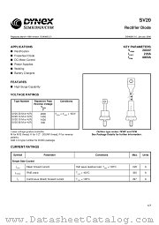 SV2006R datasheet pdf Dynex Semiconductor