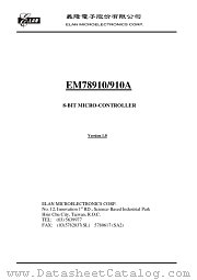 EM78910AH datasheet pdf ELAN Microelectronics
