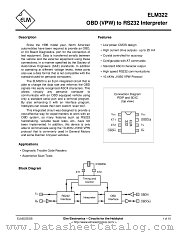 ELM322P datasheet pdf ELM Electronics