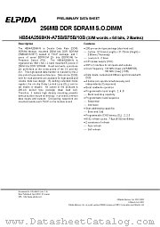 HB54R5128KN-10B datasheet pdf Elpida Memory