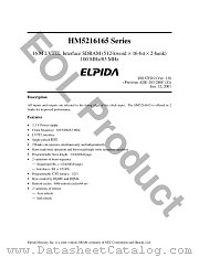 HM5216165TT-12 datasheet pdf Elpida Memory