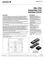 PBL3764N datasheet pdf Ericsson Microelectronics