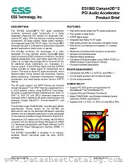 ES1992S datasheet pdf ESS Technology