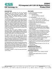 ES2842S datasheet pdf ESS Technology