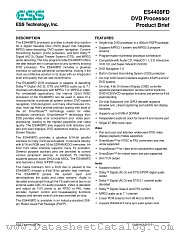 ES4208FD datasheet pdf ESS Technology