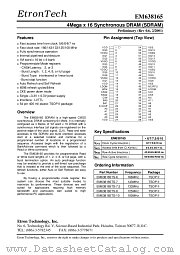 EM638165TS-7.5 datasheet pdf Etron Tech
