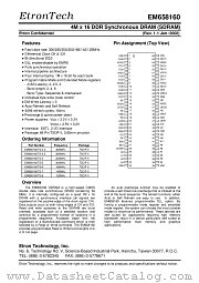 EM658160TS-3.3 datasheet pdf Etron Tech
