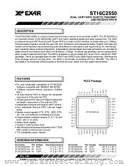 ST16C2550CJ44 datasheet pdf Exar