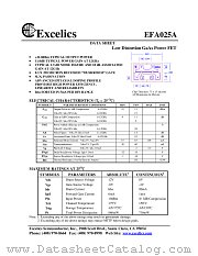 EFA025A datasheet pdf Excelics Semiconductor