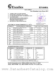 EFA040A datasheet pdf Excelics Semiconductor