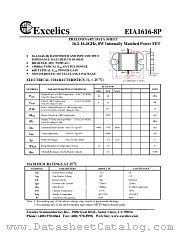 EIA1616-8P datasheet pdf Excelics Semiconductor