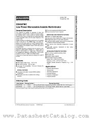 CD4047BCW datasheet pdf Fairchild Semiconductor