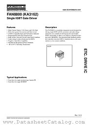 KA3162 datasheet pdf Fairchild Semiconductor