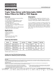 FMS6418AMTC16 datasheet pdf Fairchild Semiconductor