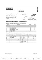 KSC5802D datasheet pdf Fairchild Semiconductor