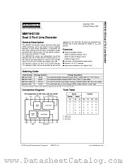 MM74HC139SJX datasheet pdf Fairchild Semiconductor