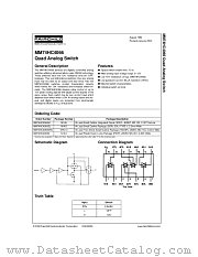MM74HC4066WMX datasheet pdf Fairchild Semiconductor