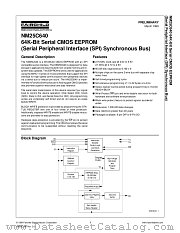 NM25C640VM8 datasheet pdf Fairchild Semiconductor