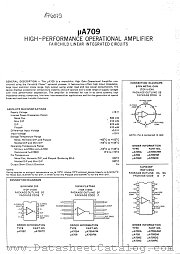 UA709FM datasheet pdf Fairchild Semiconductor
