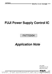 FA7703V datasheet pdf Fuji Electric